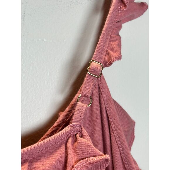 J. Crew Women's BB453 Size M Pink Tiered Knit Keyhole Maxi Dress NWT - Picture 9 of 11